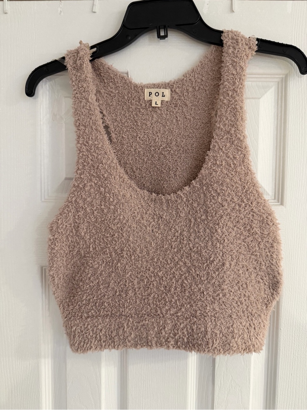 POL Plush Cropped Tank Top in Dusty Taupe/Mauve